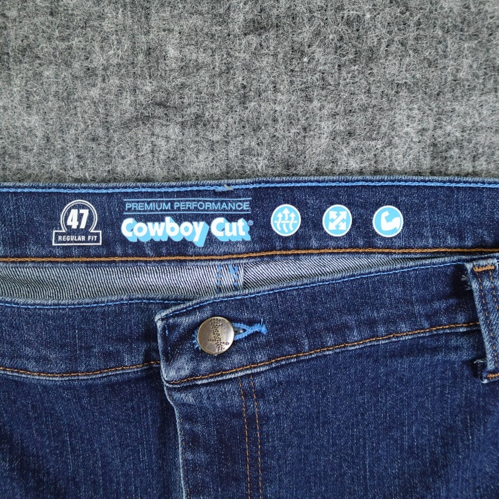 Wrangler Jeans Mens 42x30 Blue 47 Regular Fit Premium Performance Cowboy Cut - Picture 5 of 11